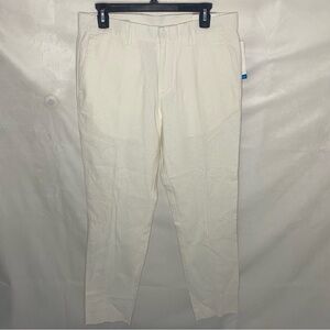 NWT Perry Ellis Mens Slim Fit Stretch Essentials Dress Pants Bright White 32x32